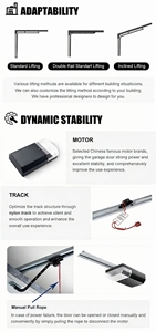 <span class=keywords><strong>Porte</strong></span> <span class=keywords><strong>de</strong></span> <span class=keywords><strong>garage</strong></span> automatique en alliage d'aluminium, design imitation bois, antivol, moderne, électrique, latérale, pour usage domestique - Tailles 16x7 10x10 10x9 8x12 8x8 - Product Image 6
