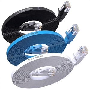 สายอีเธอร์เน็ตแบบแบน CAT6 UTP ความเร็วสูง สายแพทช์เน็ตเวิร์ก LAN ทองแดง PVC 32AWG 100 ม. - Product Image 3