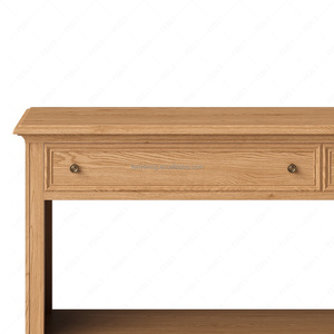 Table <span class=keywords><strong>console</strong></span> en bois rustique FERLY avec 2 tiroirs et étagère ouverte, table d'entrée, table de couloir, table de canapé pour salon - Product Image 2
