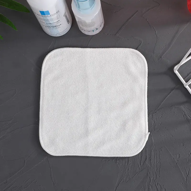 Eco friendly soft organic cotton muslin cleaning face reusable makeup remover facial cloth bamboo towel washcloth