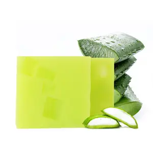נמוך MOQ מלון אמבט חיוני שמן סבון טבעי אורגני אלוורה בעבודת יד הלבנת סבון רחצה מותג פרטי אלוורה סבון