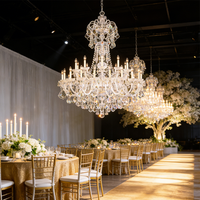 Lustre de luxe pour mariage, décoration de table de mariage, lustres suspendus, décorations de mariage, Lampadario Da Matrimonio