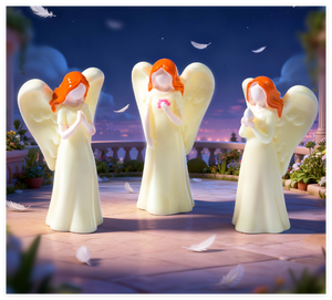 Statuetta Realistica della Vergine Maria con Ali, Angelo Europeo in Resina, Ornamento Decorativo, Personaggio 3D in Miniatura, Giocattolo per Bambini - Product Image 3