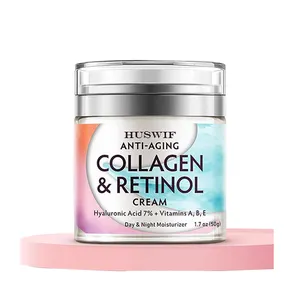 OEM Label pribadi pelembab kolagen Retinol Terbaik krim Anti Penuaan untuk wajah dan Area mata-dengan asam Hyaluronic
