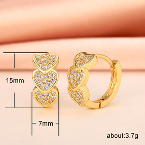 Orecchini a Cerchio a Forma di Cuore per Donne, Design Rotondo, Accessori per Orecchie da Indossare Quotidianamente - Product Image 5