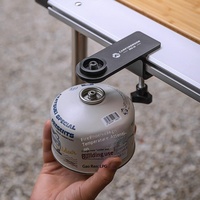 Support d'extension de table de camping extérieur pour lampe, réchaud et chauffage à gaz plat, fixation de table