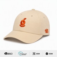 Gorra de Béisbol de Lujo con Bordado 3D Personalizado, Color Naranja Terracota, Estilo Dad Hat, 6 Paneles, Cierre a Presión, Gorras para Hombre de Alta Calidad
