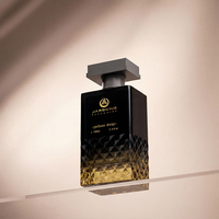 Flacons de parfum en verre à dégradé rouge à facettes diamantées - Emballage de luxe avec bouchon métallique pour les marques de parfums haut de gamme