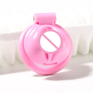 Ligero plástico Rosa corto Sexy hombre cornudo castidad jaula pequeño Gay pene bloqueo juguete sexual para hombres - Product Image 2