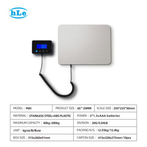 고정밀 대형 200kg/440lb 우편용 저울, 산업용 소포 배송 플랫폼 디지털 스테인리스 스틸 저울 - Product Image 6