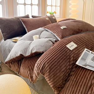 Housse de <span class=keywords><strong>couette</strong></span> en fausse fourrure ultra douce, longue et moelleuse, en velours duveteux, ensemble de literie - Product Image 1