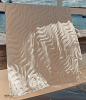100% Cotton Jacquard Modern Eco-Friendly Beach Towel-Ultra Soft & High Absorbency-Large Size Beach/Pool Use