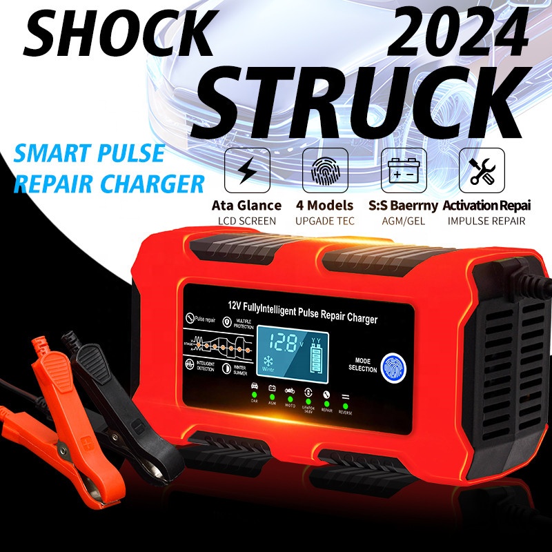 ORANGLES CHAOCHENBEN Car Battery Charger 12V10A Smart Lead-Acid with Display Fast Charging 110-220V Input 120W - elegant presentation - exhibiting components - Image 6 of 6 | ideal for home | Discount on CHAOCHENBEN Car Battery Charger 12V10A Smart Lead-Acid with Display Fast Charging 110-220V Input 120W Virginia | Free Shipping ORANGLES