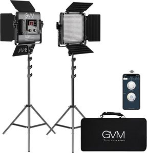 GVM Official 480LS Kits d'éclairage vidéo PRO <span class=keywords><strong>LED</strong></span> de haute qualité avec contrôle APP, Bi-Color Variable 2300 ~ 6800K pour la photographie vidéo - Product Image 2