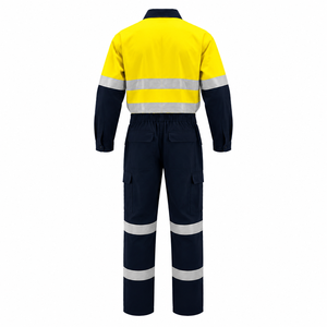 Combinaison unisexe respirante haute visibilité réfléchissante en coton 100% 265 g/m² pour mécaniciens, <span class=keywords><strong>construction</strong></span> et maintenance industrielle - Product Image 3