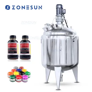 Zonesun 200Lsanitary Rvs Verticale Cosmetische Vloeibare Chemische Mengen Apparatuur Tank