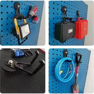 Ganchos magnéticos fuertes Ganchos de garaje magnéticos de alta resistencia Imanes de tierras raras Ganchos de almacenamiento de utilidad para escalera colgante, herramienta eléctrica - Product Image 2