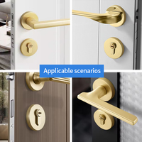 Longueur personnalisée 60mm Profil européen Serrure de porte cylindrique double face en laiton massif pour la sécurité des portes
