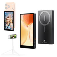 Monitor Esterno per Fotocamera K&F Concept M5, Schermo Wireless da 5 Pollici 4K/1080p con Attacco Magnetico per Selfie, Compatibile con iPhone e Android