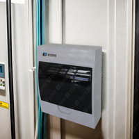 Panel de Distribución Trifásico de 36 Vías para Montaje en Pared Exterior, con Protección IP40, en ABS, Color Blanco/Gris, Ajustable, DIN