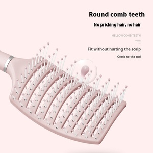Vente en gros de peigne à cheveux à arc incurvé à neuf côtes pour hommes et femmes, grand rose avec style à l'huile pour un usage domestique - Product Image 2