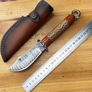 Petit motif <span class=keywords><strong>damas</strong></span> à corrosion étroite couteau de coupe de viande et de fruits domestique ornements à main pointus pour la <span class=keywords><strong>maison</strong></span> de ville manger - Product Image 2