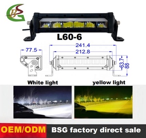 Nuova Luce da Lavoro LED <span class=keywords><strong>BSG</strong></span> L60-6/12/18/24/30 120W 24V in Alluminio Super Luminosa IP67 Impermeabile Certificata ECE-R10 per Camion e Trattori - Product Image 4