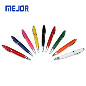 Promotional 3in1 business gift ballpen 8g flash disk silver 32g metal pens 16g Usb stylus Pen drive