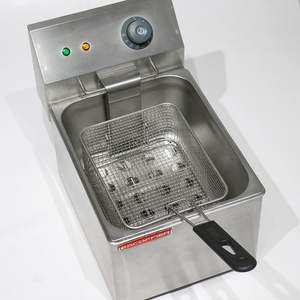 เครื่องทอดไฟฟ้าสแตนเลสสีเงิน Kingbtter สำหรับร้านอาหาร ทอดมันฝรั่งและไก่ทอด - Product Image 4