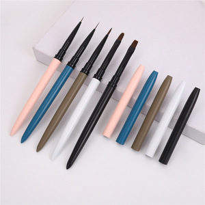 5Pcs Multicolor Matte Handle Nail Art Brush Set Non Shedding Nylon Bristles for Salon Gel Design - Product Image 2