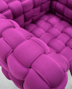 Modern Design Special-Shaped Micro-elastic Fleece Woven <b>Single</b> <b>Sofa</b> Metal Frame Customized Comfort Lounge <b>Chair</b> for Hotel Room - Product Image 3