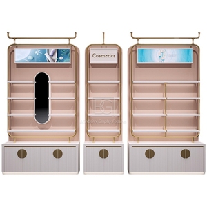 Đen gỗ bán lẻ Hiển thị lịch thi đấu ánh sáng thiết kế lưu trữ vẻ đẹp sang trọng cửa hàng hiển thị truy cập trang điểm Showcase đứng - Product Image 4