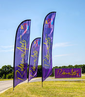 14ft /15ft /20ft Riesen-Federflagge Strandflagge mit Individuellem Logodruck für Outdoor-Sportveranstaltungen