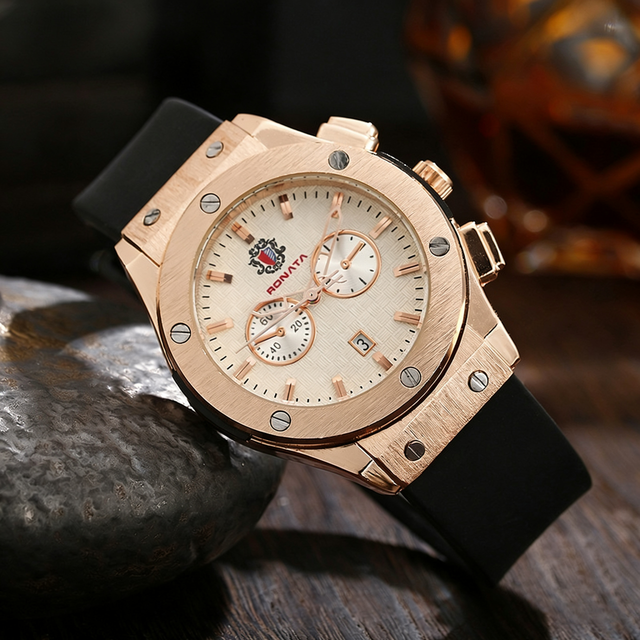 Fashion Men's Watch Calendar Silicone Strap Waterproof Quartz Watches Decorate Large Dial Sport Casual Male Wristwatches (WA317)
