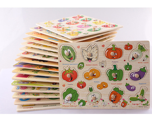 Giocattoli Educativi in Legno Animali Cartoon Montessori <span class=keywords><strong>Puzzle</strong></span> Numerico Tavole da Afferrare Giocattoli Tangram <span class=keywords><strong>Puzzle</strong></span> in Legno con Pioli - Product Image 2