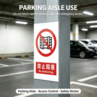 Segnale di Sicurezza 'Non Bloccare' in PVC 20x15cm, Adesivo Riflettente Stampato Digitalmente per Porte e Passaggi, Vendita all'Ingrosso OEM Nf