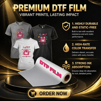 Film DTF 60cmx100m, film de transfert thermique à pelage à chaud et à froid, rouleau de film DTF pour imprimante DTF