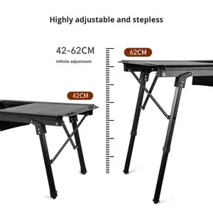 <span class=keywords><strong>Table</strong></span> IGT en aluminium réglable en hauteur portable avec sac de transport pour pique-nique et <span class=keywords><strong>camping</strong></span> en plein air, utilisation en cuisine ou en extérieur - Product Image 2