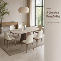 Ensemble table et chaises en pierre, style moderne minimaliste, pour petites salles à manger, style vintage, rectangulaire, en bois massif, chinois