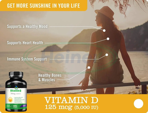 Ausreson Calcium 500 <strong>Vitamin</strong> D3 K2 Collagen Plus 1000 Strength <strong>Vitamin</strong> D3 and K2 Supplement <strong>50000</strong> Iu Organic Vitamine <strong>d</strong> Capsules - Product Image 4