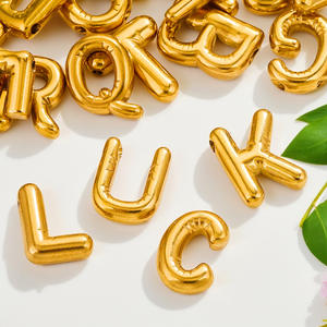 Personaggio impermeabile 26 Pendenti con lettere alfabetiche A-Z originali in acciaio inossidabile placcato oro personalizzato fatto da te per collana - Product Image 2