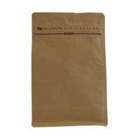 Sacs d'emballage en papier kraft à fond plat pour aliments pour animaux de compagnie, réutilisables, avec fermeture éclair latérale, en PE, avec valves de décompression, recyclables