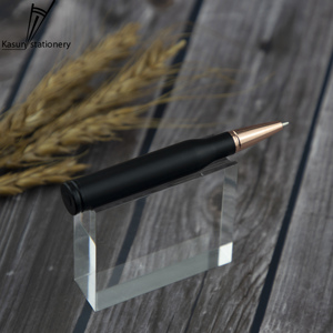 Bolígrafo Táctico de Lujo Totalmente Metálico 2023, Bolígrafo con Forma de Bala, Color Oro Rosa y Negro Pistola, Bolígrafo de Latón Novedoso - Product Image 4