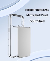 Miroir de maquillage haute définition 2-en-1 avec coque 17 pouces, panneau arrière interchangeable, style INS, gravé, emballé sous blister