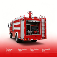 Camion de pompiers à mousse CBM Water 1CBM Isuzu 600P 130HP Euro 6 à double réservoir, pompe CB10/30, canon PS30 PL24, pour usage municipal, en vente