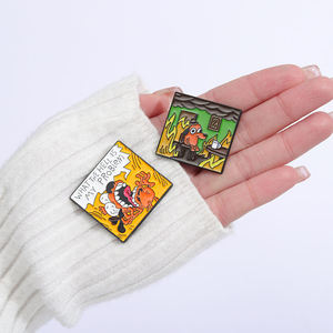 Spille Smaltate a Forma di Cane con Design Cartoon, Badge Divertenti 'This Is Fine' per Bambini - Product Image 6