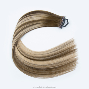 Bán buôn tóc Nhà cung cấp chưa qua chế biến Trinh Nữ nga số lượng lớn bện tóc thiên tài sợi ngang màu <span class=keywords><strong>Blonde</strong></span> nguyên Remy Nga phần mở rộng tóc - Product Image 1