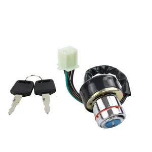 Cheaper Universal Motorcycle Ignition Switch Key With Wire For 150cc 125cc 110cc ATV Moto Motorbike Start Switch Door Locks