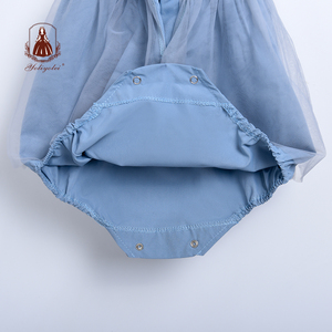 Ropa informal para bebés y niñas, vestido siameses con bragas, color azul, gran oferta - Product Image 5