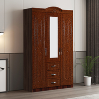 Meubles modernes en bois MDF, armoires en PVC, armoires en plastique, armoire de rangement à 3 portes avec 3 tiroirs, pas cher, Offre Spéciale